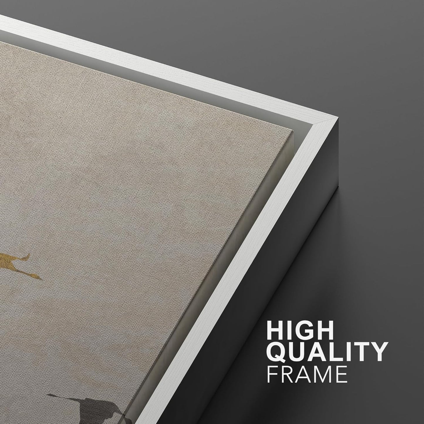 SIGNWIN Framed Canvas Print Wall Art Set Flying Birds Silhouette Minimalist Beige Illustrations Modern Minimal Decorative for Living Room, Bedroom, Office - 24"x36"x2 White