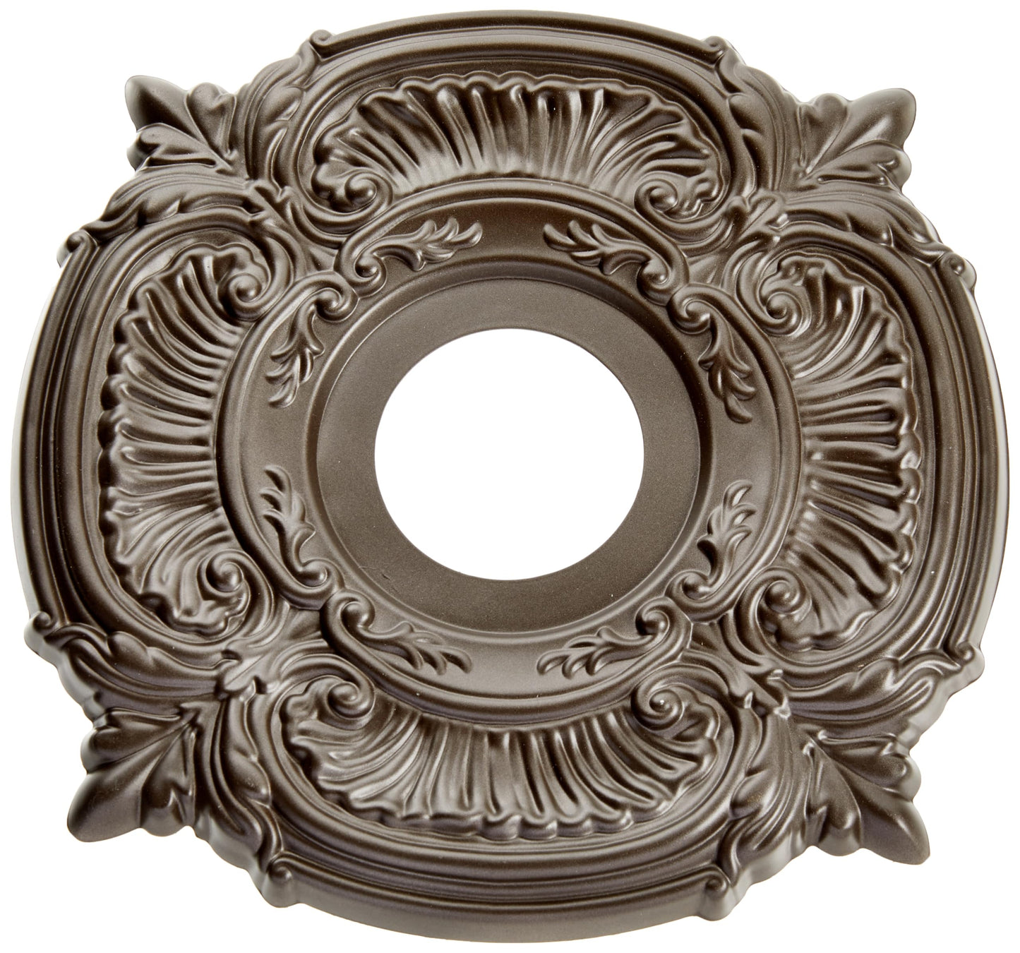 Ekena Millwork 13Od X 3 1/2Id X 3/4P Attica Thermoformed Pvc Ceiling Medallion (Fits Canopies Up To 5), Bright Coat Dark Bronze