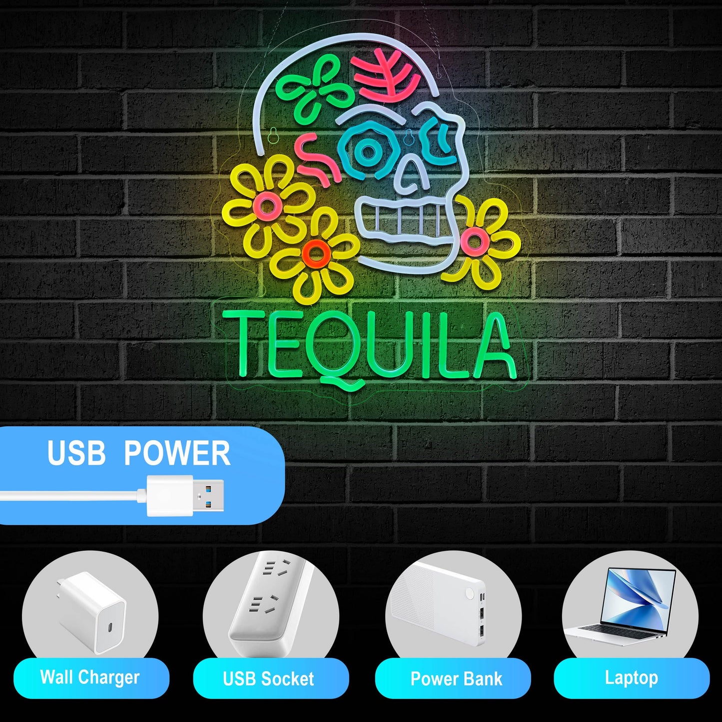 Roouneon spirit-inspired flavor Neon Sign For Wall D?Cor Mexican spirit-inspired flavor Usb Dimmable Led Neon Light For malt-inspired Bar Pub Party Man Cave Bistro Club Decor Gift