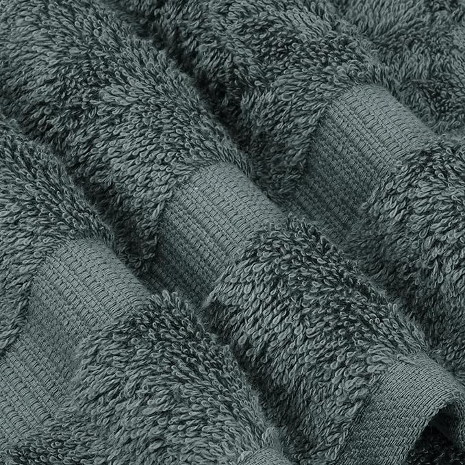 Chakir Turkish Linens | Hotel & Spa Quality 100% Cotton Premium Turkish Towels | Soft & Absorbent (8-Piece Towel Sets, Dark Gray)