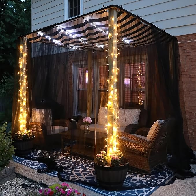 Netting Cover, 10x50 FT Black Garden-Netting, Polyester Mosquito Netting for Windows, Doors, Patio, Outdoor & Indoor Use, Multiple Sizes & Colors, Adjustable, Easy to Clean, Premium Quality
