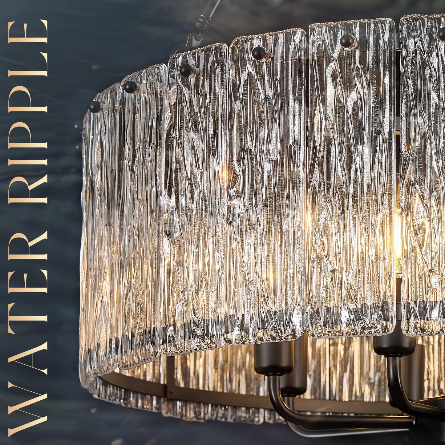 Modern Drum Chandelier 24.4 Black Crystal Glass Chandeliers 8-Light stylish Ceiling Pendant Lighting Fixture For Dining Room Foyer Living Room Bedroom