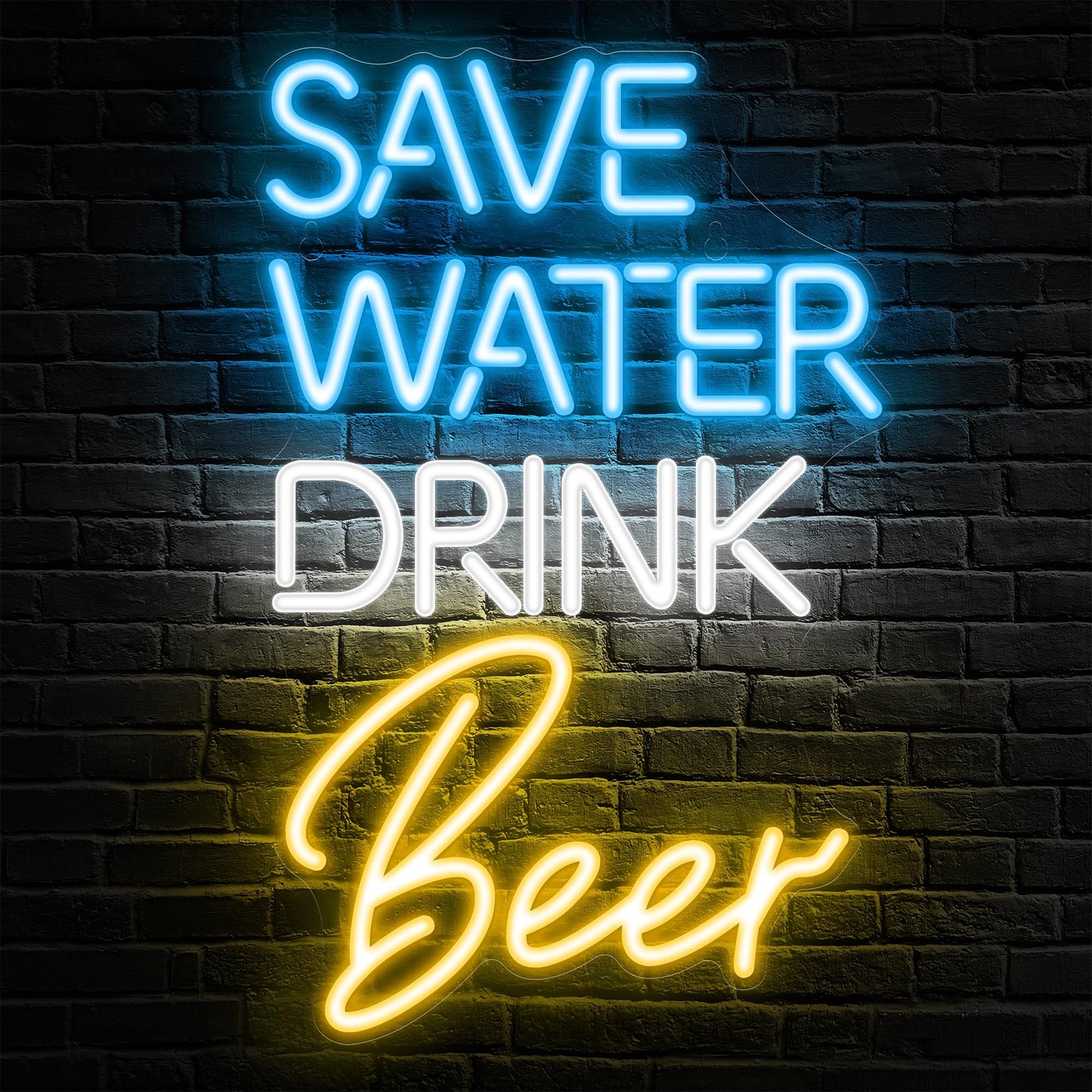 Kavaas Save Water Drink malt-inspired Neon Sign  Neon malt-inspired Signs For Man Cave  Home Bar  Pub  Wall Decor - Best Gifts For malt-inspired Lovers  Birthday  Christmas