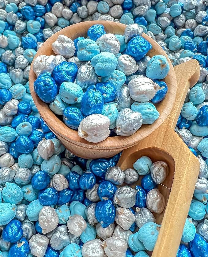 Colored Chickpeas for Sensory Play and Sensory Bins - Many Different Seasonal Colors (2 Cups, Winter 2)