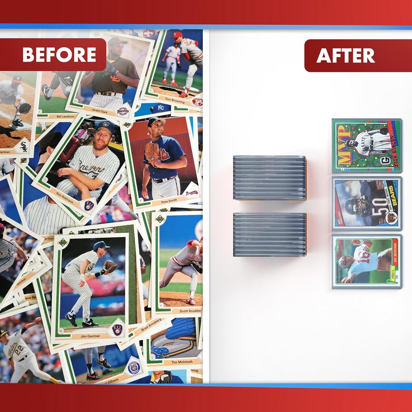 Cardboard Gold - 140pt Top Loaders for Cards - 200 Count - Premium 3x4 Inch Trading Card Toploaders - Protect Your Baseball and Sports Cards with These Crystal Clear Hard Plastic Sleeves Protectors