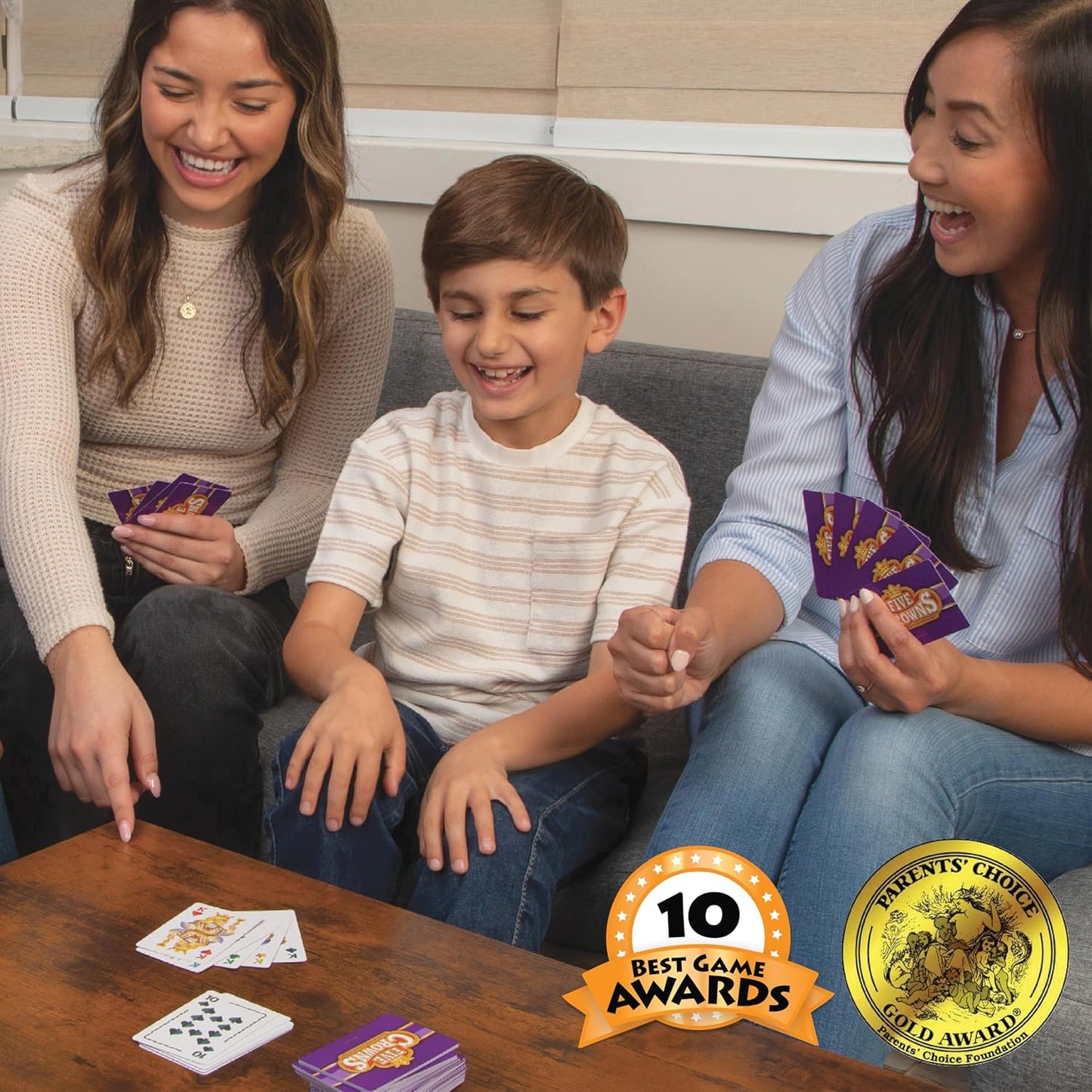 PlayMonster Five Crowns — The Game Isn't Over Until the Kings Go Wild! — 5 Suited Rummy-Style Card Game — For Ages 8+
