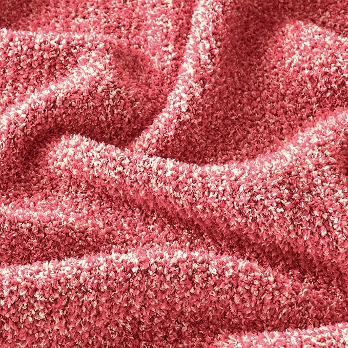 CozeCube Melange Blanket, Ultra Soft Christmas Red and White Throw Blanket, Warm Cozy Knit Fuzzy Plush Reversible Throw for Couch Bed Sofa, 60"x80"