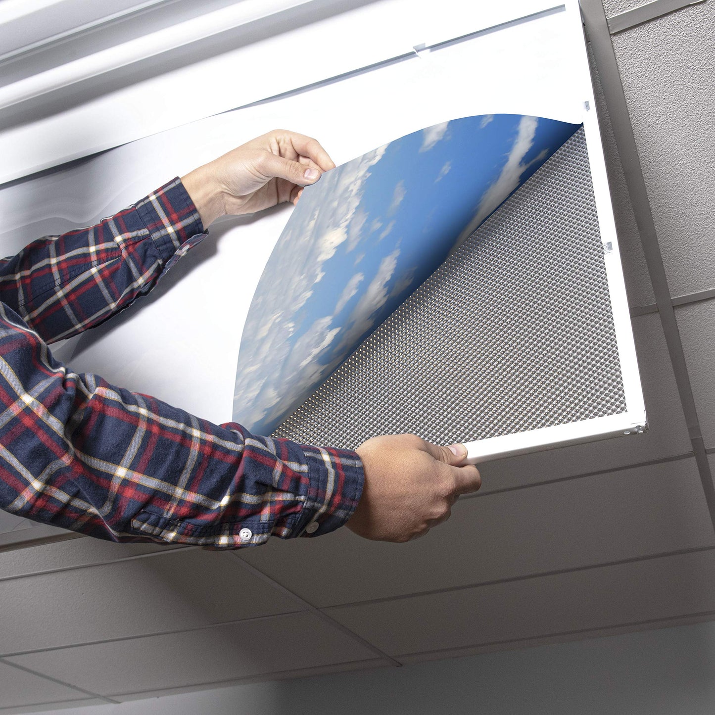 Octo Lights Fluorescent Light Covers, Acrylic, 2X4 (22.38In X 46.5In), Model Cld-011, Improve Focus & Reduce Headaches