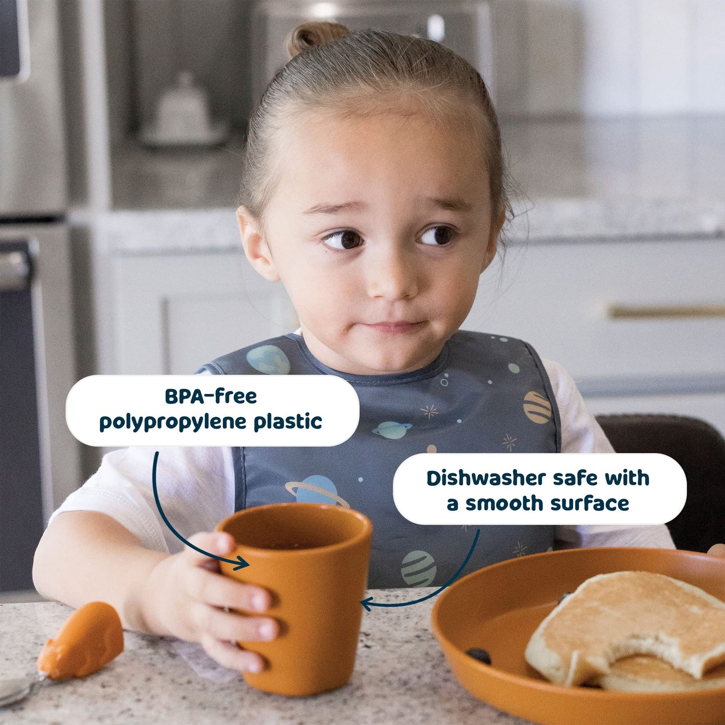 Tiny Twinkle Tableware 3 Pack Cups Set - BPA-Free For Kids and Toddlers - Polypropylene Plastic Tumblers (Sand, Cinnamon, Taupe) Cup