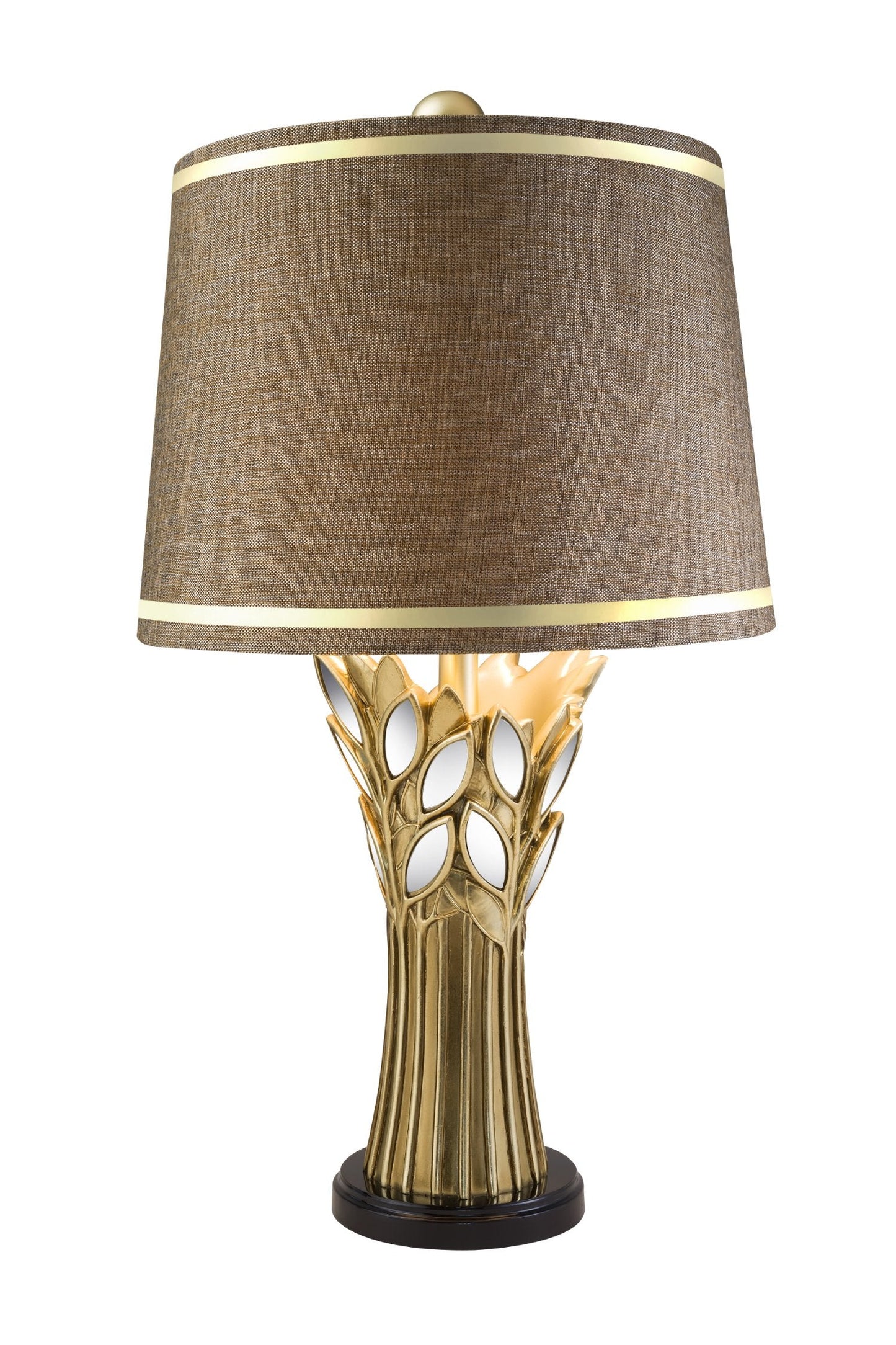OK Lighting Gaia Table Lamp, Gold, Resin, Model OK-4255T