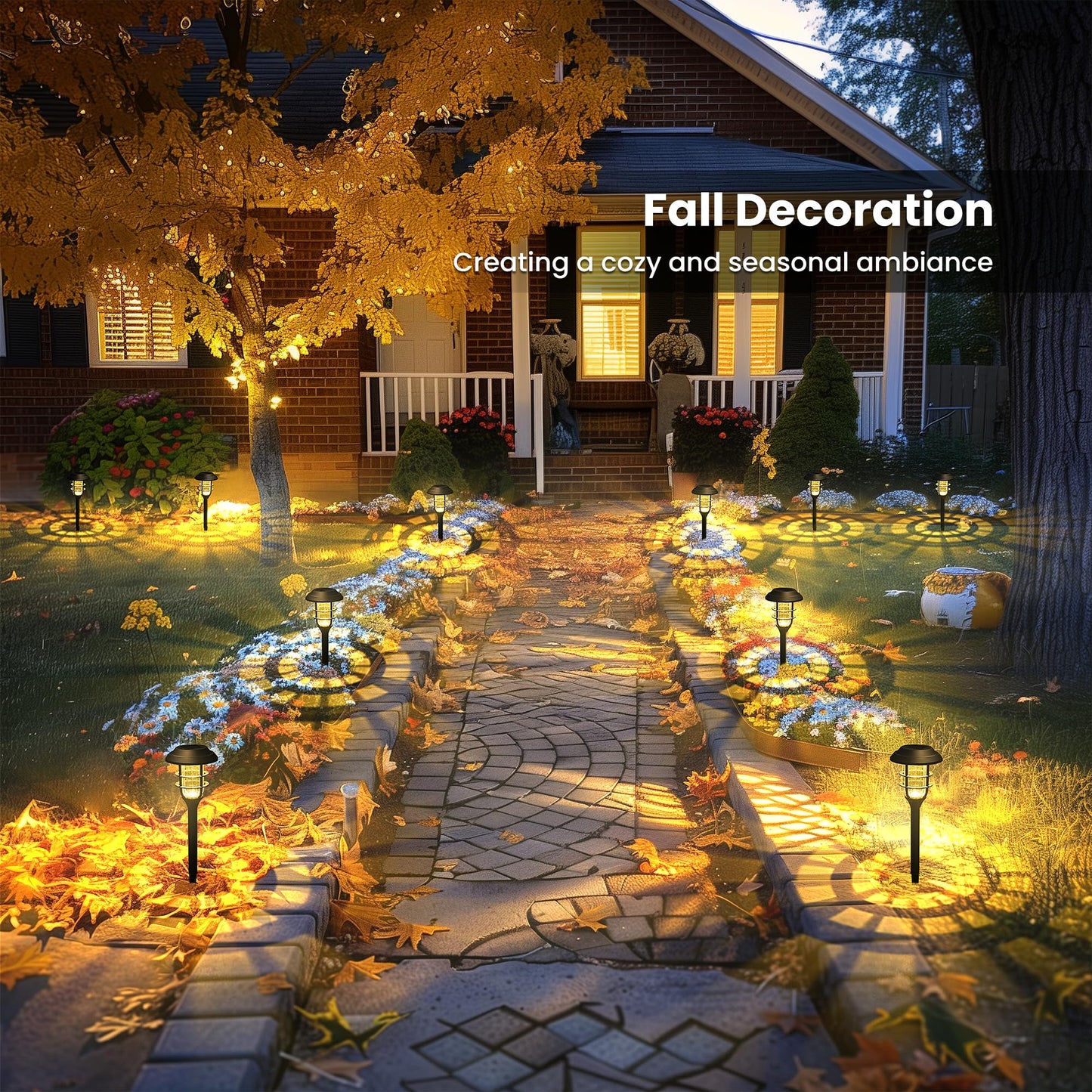 SOLPEX 8 Pack Solar Landscape Lights, Warm White, Waterproof, Model 8349-X