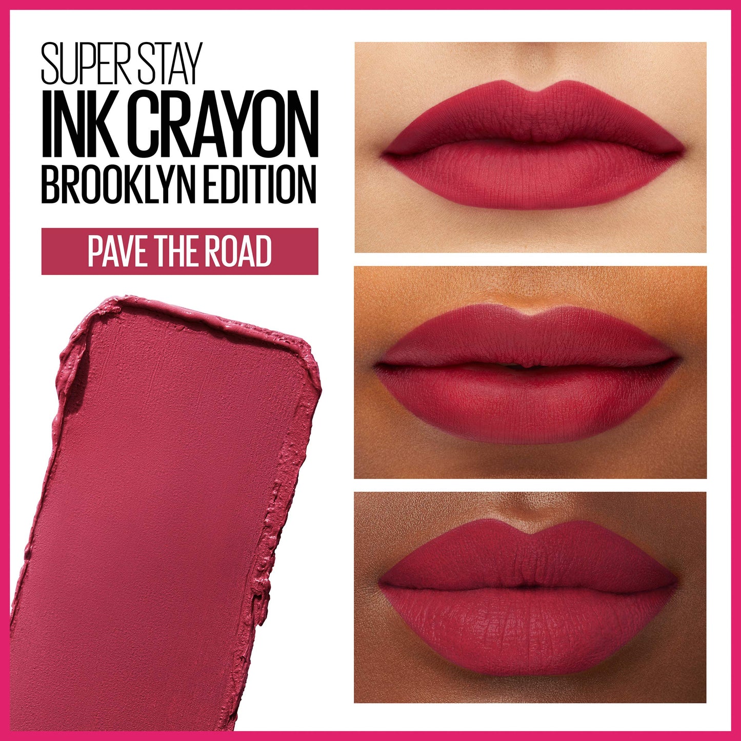 Maybelline New York Maybelline Super Stay Ink Crayon Matte Longwear Lipstick Makeup, Pave The Road, 0.04 Ounce ., 130 Pave The R