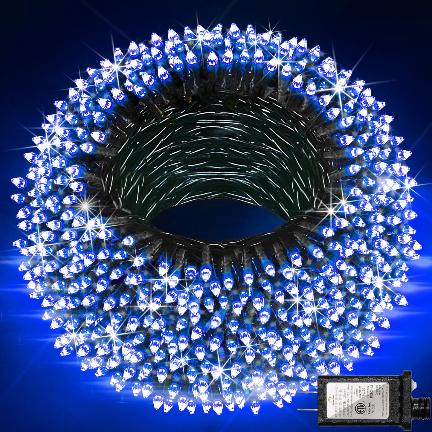 300 Led Indoor String Lights With 12 Modes  Green Wire Connectable Christmas Tree Lights With Timer  Dimmable Twinkle Fairy Lights  75Ft Led Lights For Bedroom Outdoor Patio Party Xmas Decor  Blue