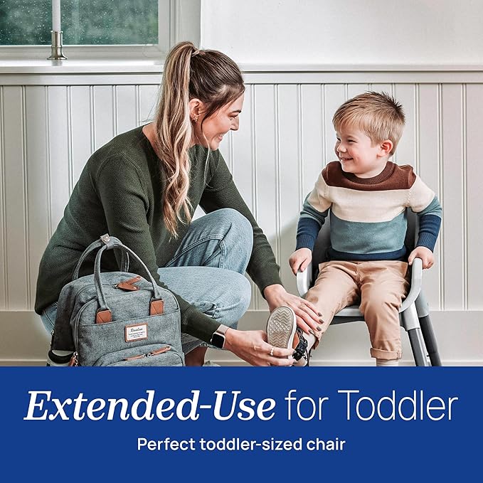 Chicco Zest 4-in-1 Folding High Chair, Feeding Chair, Toddler Chair and Youth Stool, Multi-Use Easy Clean High Chair | Capri/Blue