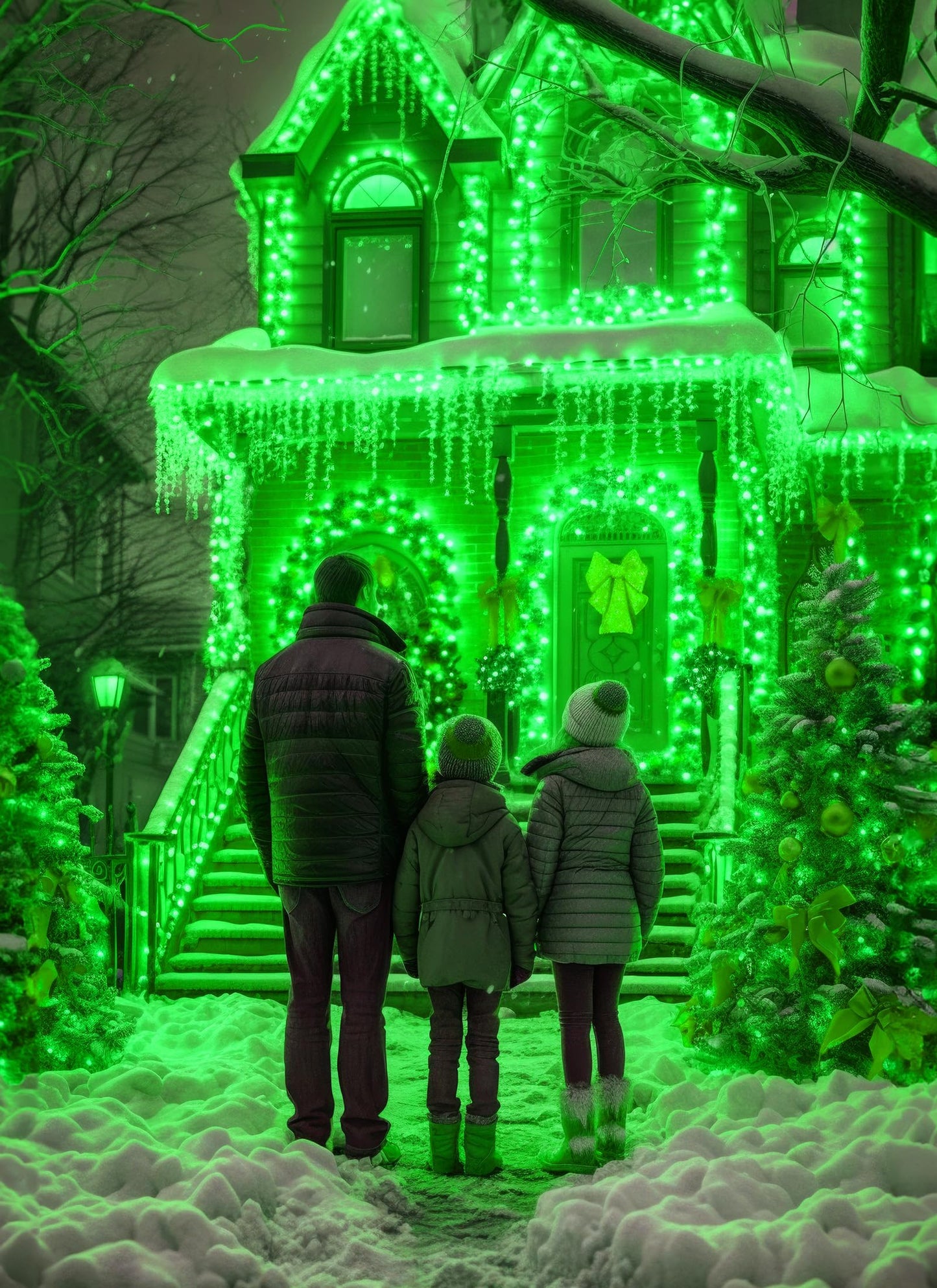 Brightown 100Led Solar String Lights Outdoor  Solar Powered Lights Ip65 Waterproof For Party Garden Yard Home Holiday Tree Decoration Lighting (Green  100Led-2Pack)