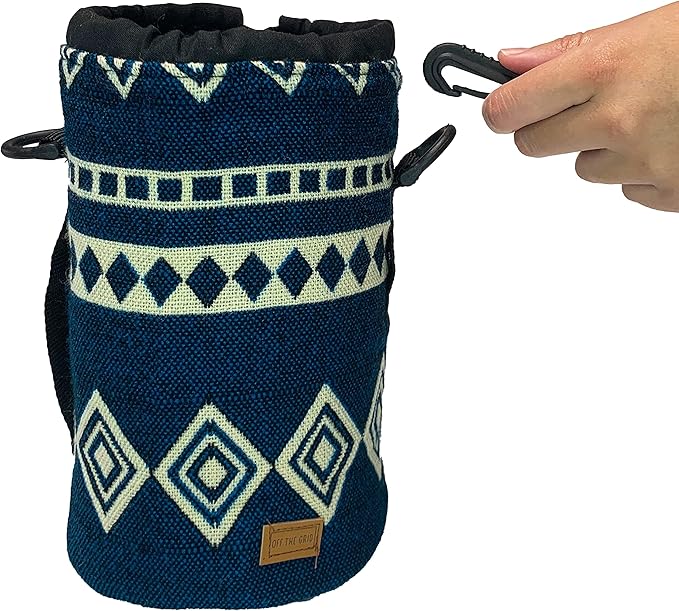Water Bottle Holder w/Strap | Bottle Sleeve Carrier for Walking, Backpacking | Hydro and Iron Flask Sling Bag | Bottle Protector for Beer Water Coffee Wine | Camping Accessories (32 oz, Laguna Blue)