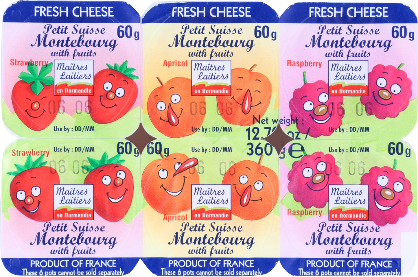 Maitres Laitiers Petit Suisse With Fruit, 2.11 Oz