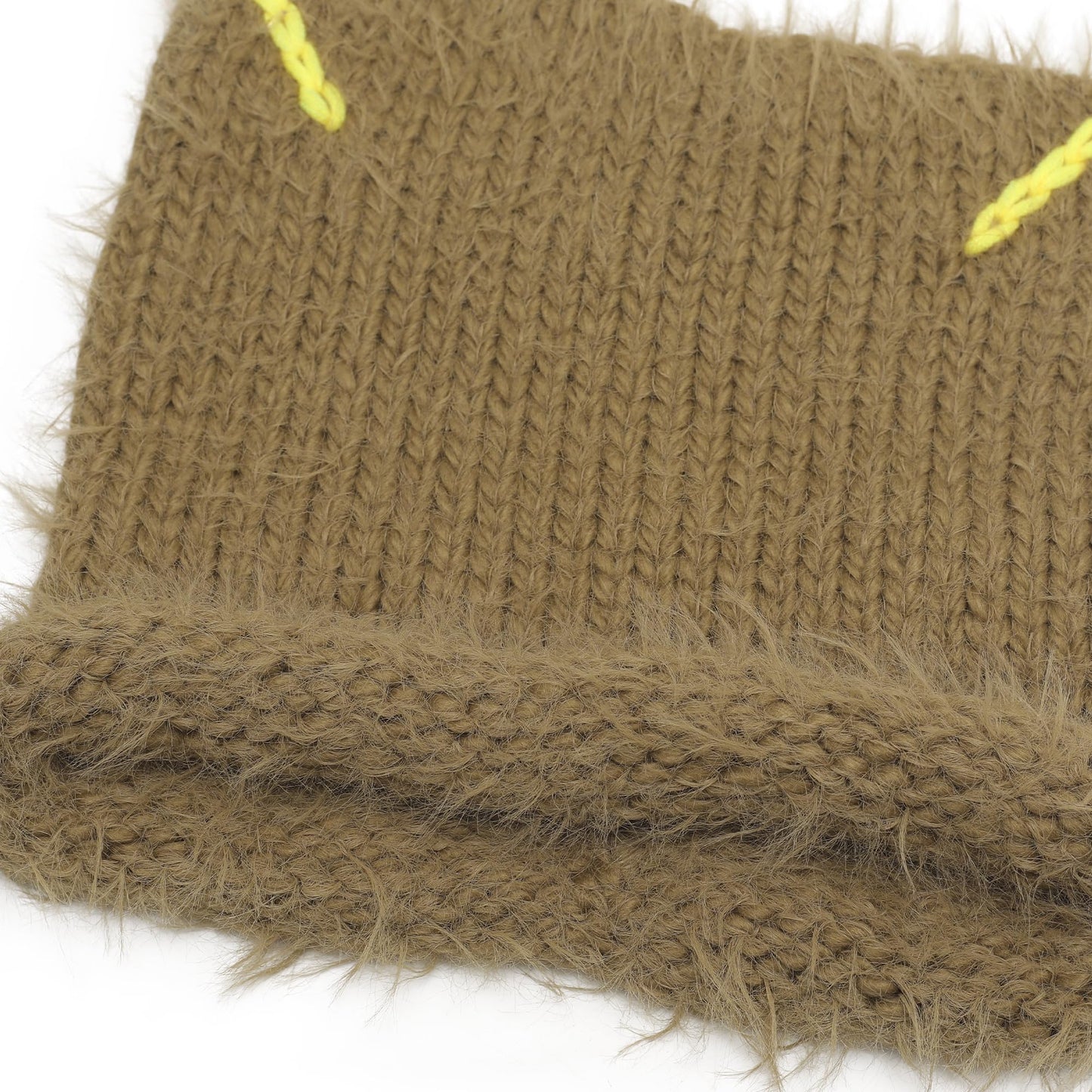 ZLYC Women's Slouchy Beanie with Cat Ears, Solid Khaki, one Size fits Most