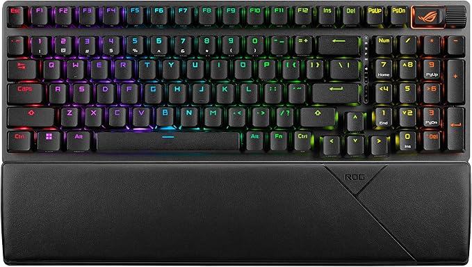 ASUS ROG Strix Scope II 96 Wireless Mechanical Gaming Keyboard – 96% Full-Size, Tri-Mode Connectivity, Hot Swappable Pre-l...