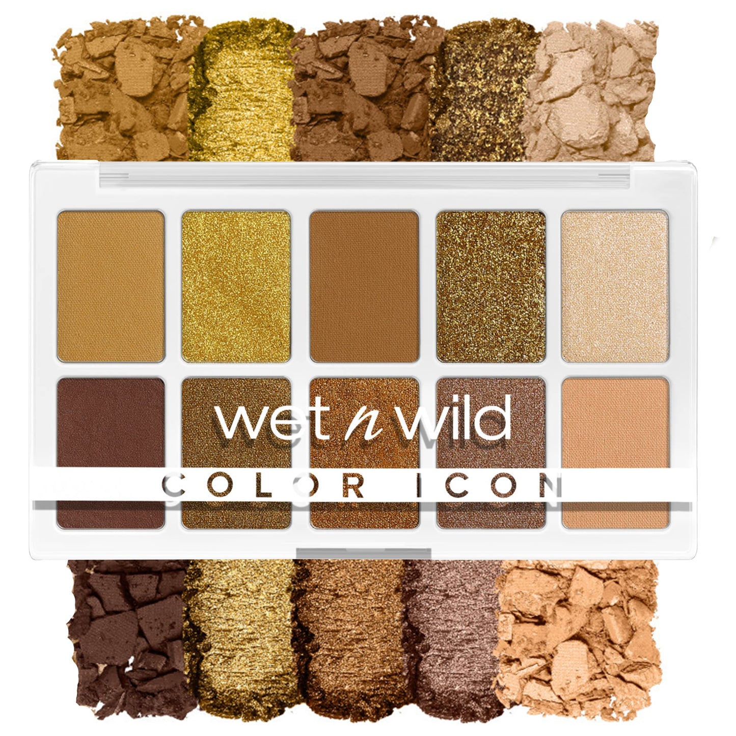 wet n wild Color Icon 10-Pan Eyeshadow Makeup Palette, Yellow Call Me Sunshine, Long Lasting, Shimmer, Metallic, Glittery, Matte