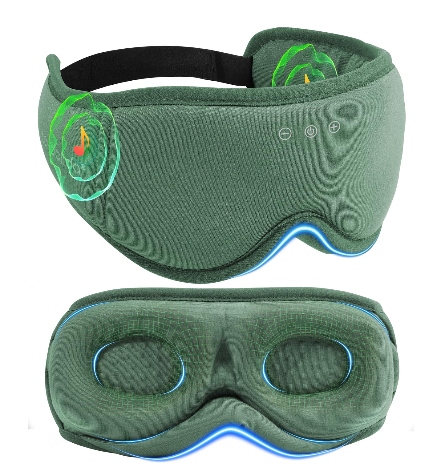 BambooCotton 3D Bluetooth Sleep Mask, LC-dolida 2025 New Sleep Headphones, Wireless Comfort, Sustainable Luxury for Better Sleep
