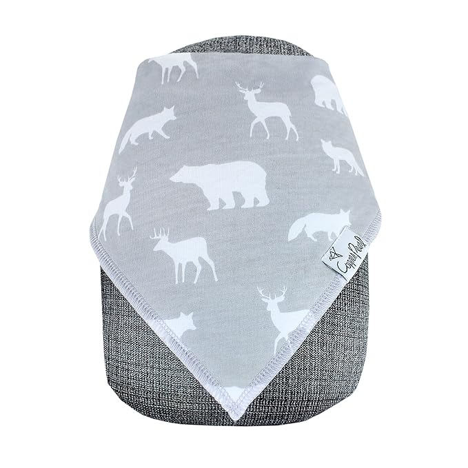 Copper Pearl Baby Bandana Drool Bibs for Drooling and Teething 4 Pack Gift Set Woodland, Soft Set of Cloth Bandana Bibs for Any Baby Girl or Boy, Cute Registry Ideas for Baby Shower Gifts