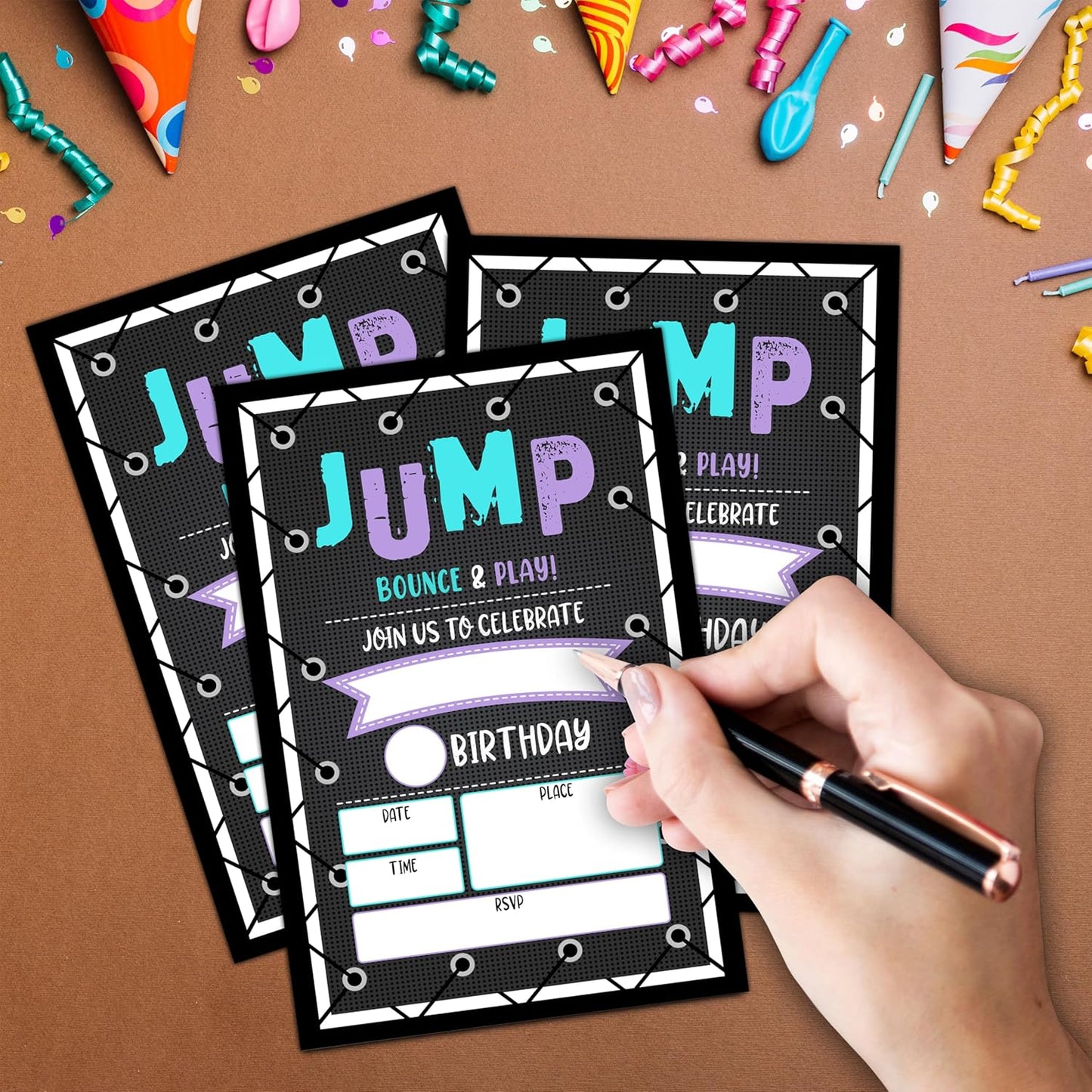 CLIRBE Greeting Card - Birthday Party Invitations for Boys, 20 Invitations with 20 Envelopes - E02