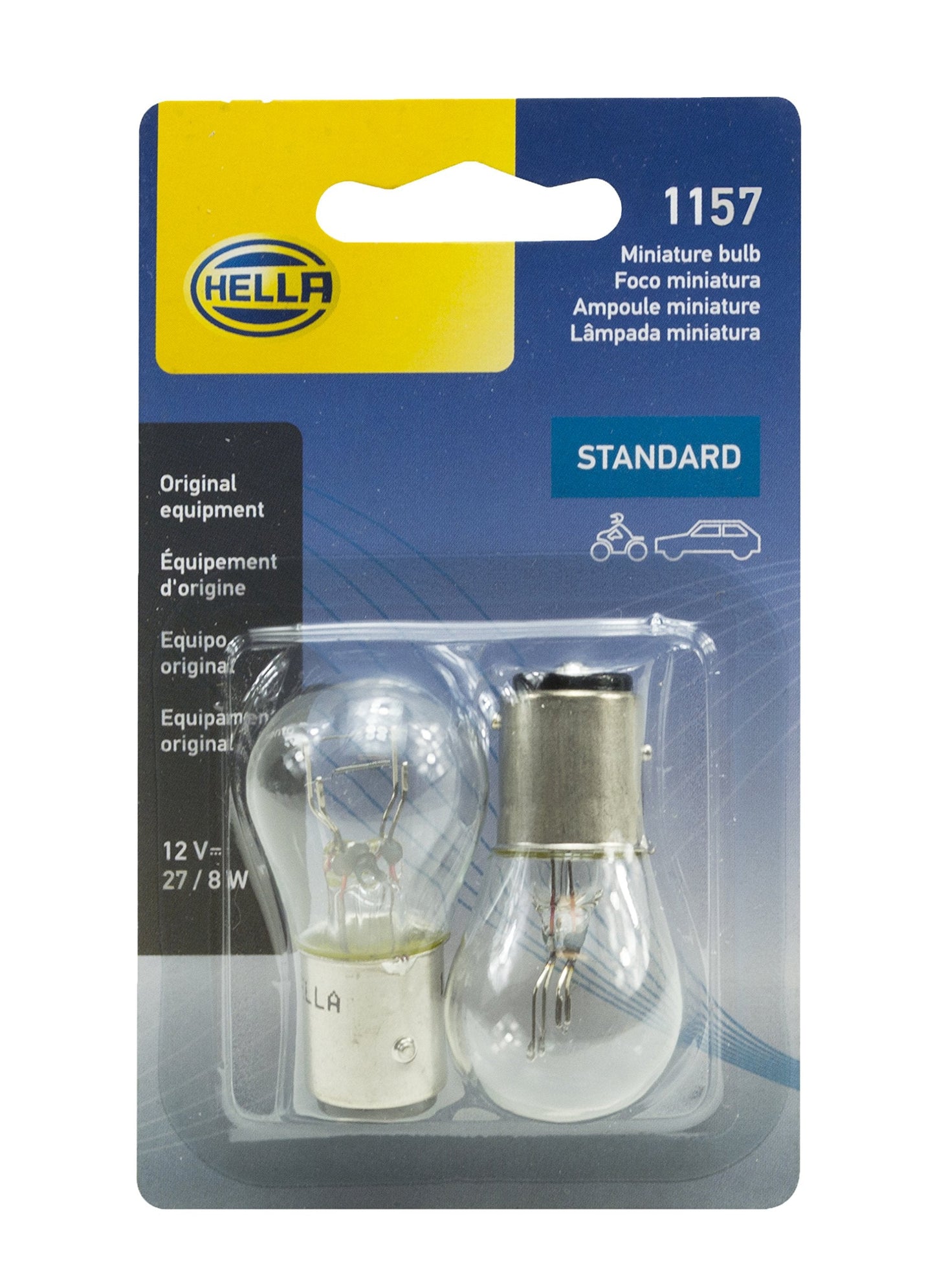 Hella 1157Tb Standard Miniature Bulbs, 12V, 27/8W, Glass, Reliable Lighting Solution