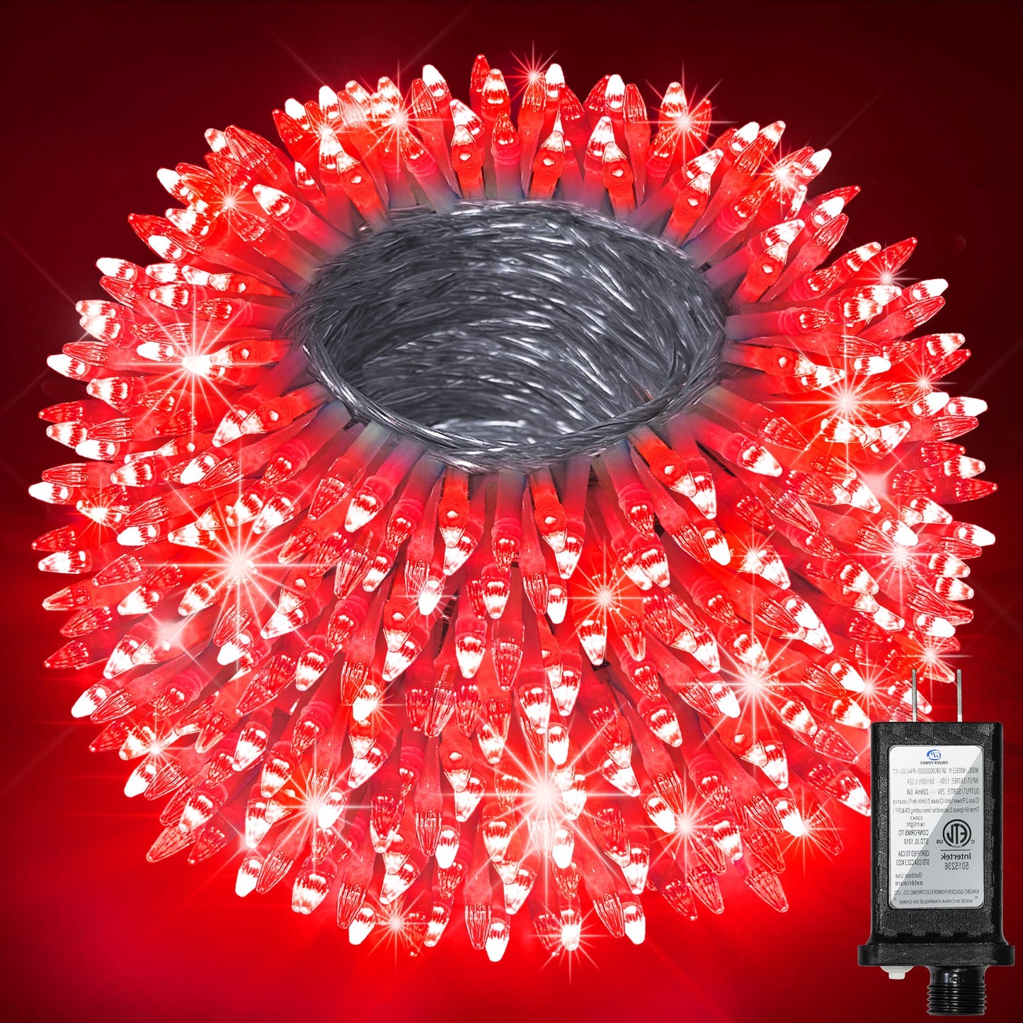 300 Led Christmas Tree Lights  Connectable Christmas Lights Indoor With Timer Memory & Dimmable & 12 Modes  75Ft Decoration Fairy String Lights For Outside Bedroom Home Patio Yard Tree Party  Red