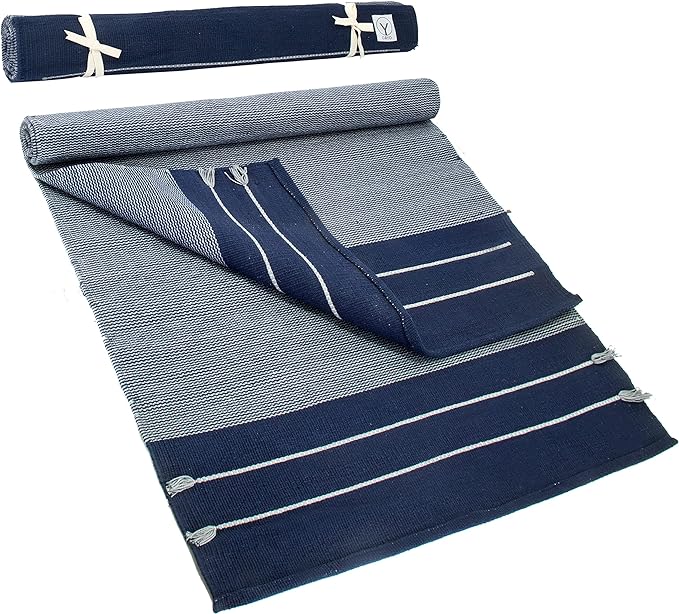 Y O Gayo Handmade Organic Yoga Mat made with 100% Organic Cotton Yoga Mat - Natural Yoga Rug for Exercise, Workout, & Fitn...