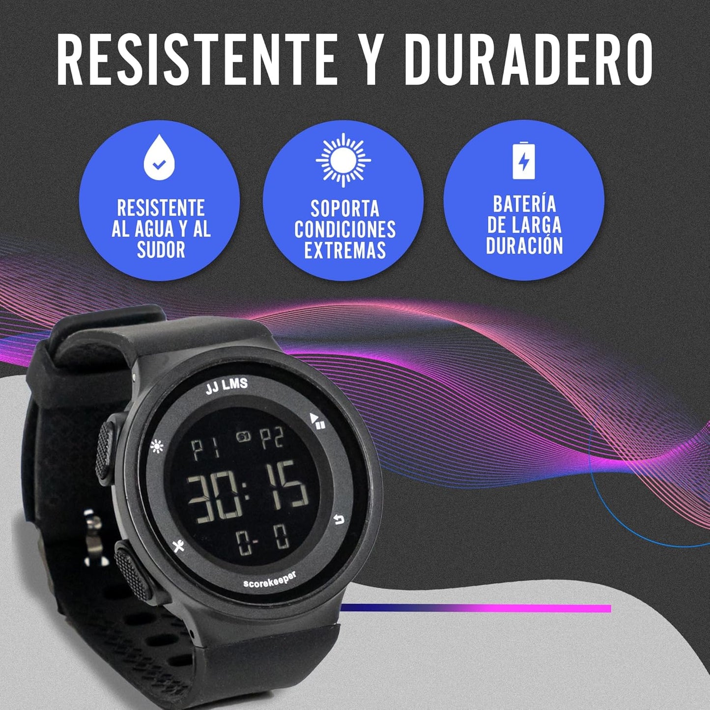 Scorekeeper Digital Watch, for Tennis, Padel, Pickleball, Score Tracking
