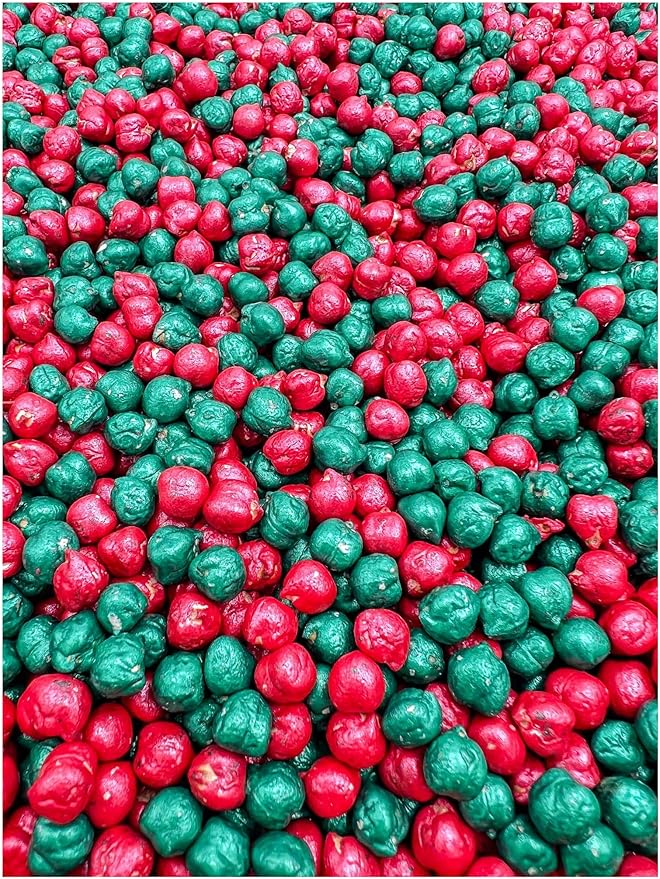 Colored Chickpeas for Sensory Play and Sensory Bins - Many Different Seasonal Colors (2 Cups, Christmas1)