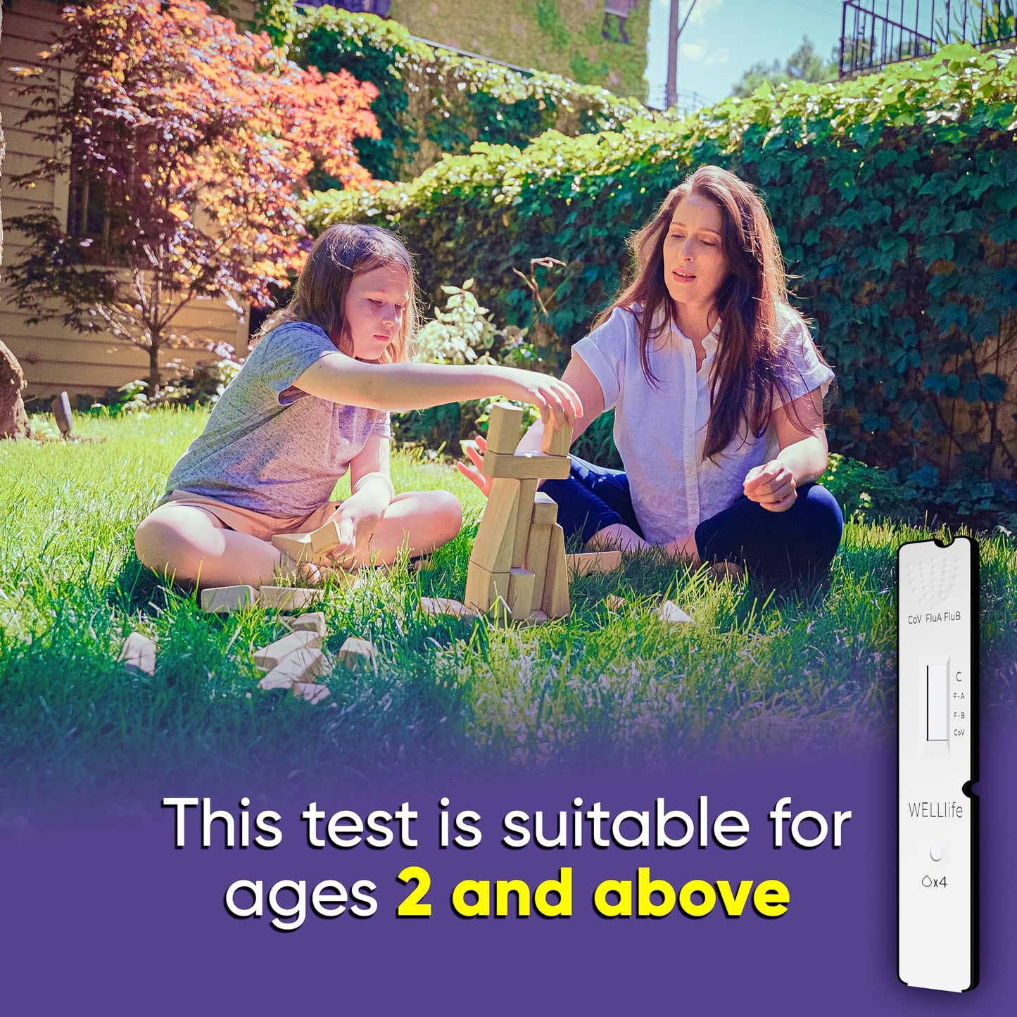 WELLlife Covid-19/Flu A&B Home Test, Flu Test 3-in-1 Covid Flu Home Test Kit FDA Authorised Covid Test Result in 10 Minutes Self Cheking at Home, 1 Test