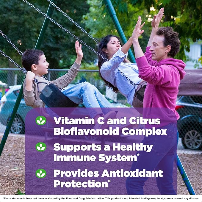 Natrol Easy-C Immune Health, Dietary Supplement, Supports Immune Health with Vitamin C and Bioflavonoids, Veggie Capsules, 500 mg, 120 Count