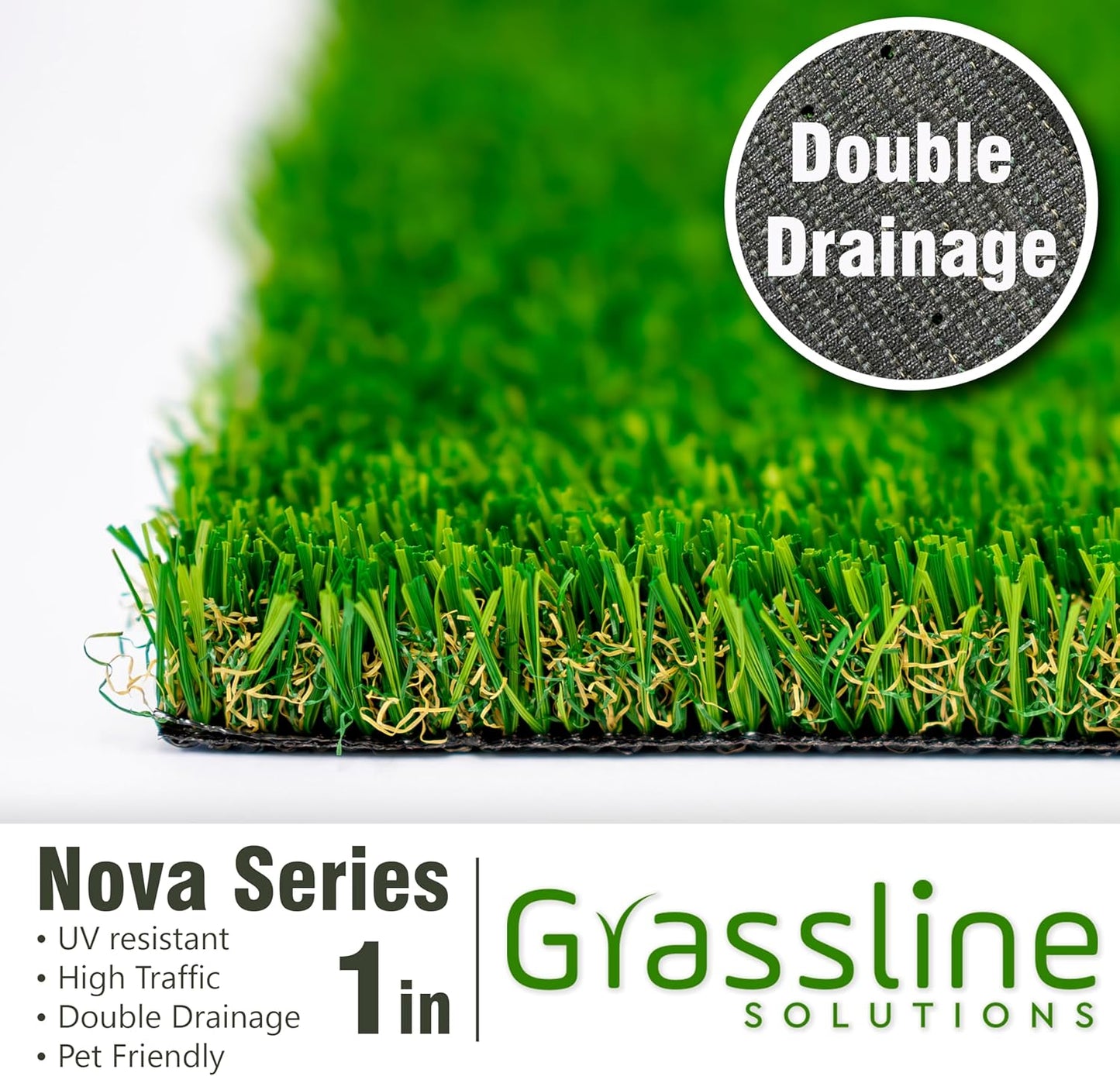 Artificial Grass Strip 3" x25' for Indoor/Outdoor Use-Realistic, 1" Thick Synthetic Turf for DIYers and Professionals, Pre-Cut Roll for Easy Installation and Creative Designs (3in x 25ft)