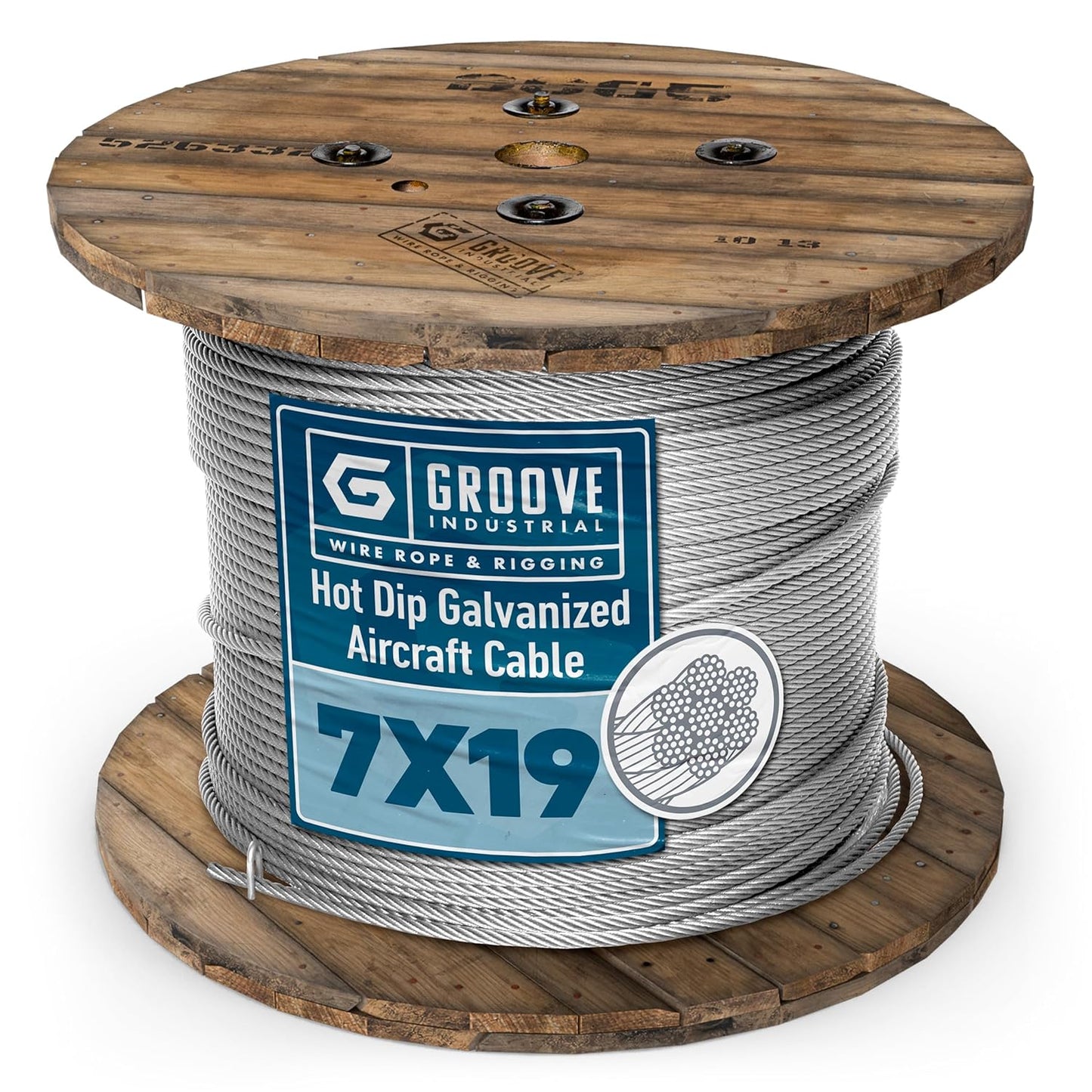 1/4’’ 7x19 Hot Dip Galvanized Aircraft Cable – Steel Wire Rope - 900 Feet