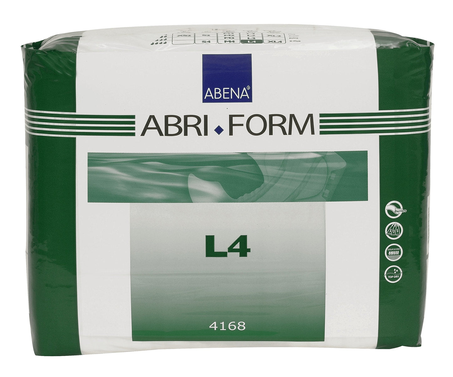 Abena Abri-Form Comfort Plastic-Backed Briefs, Level 4, (Medium To Large Sizes) Large, 36 Count