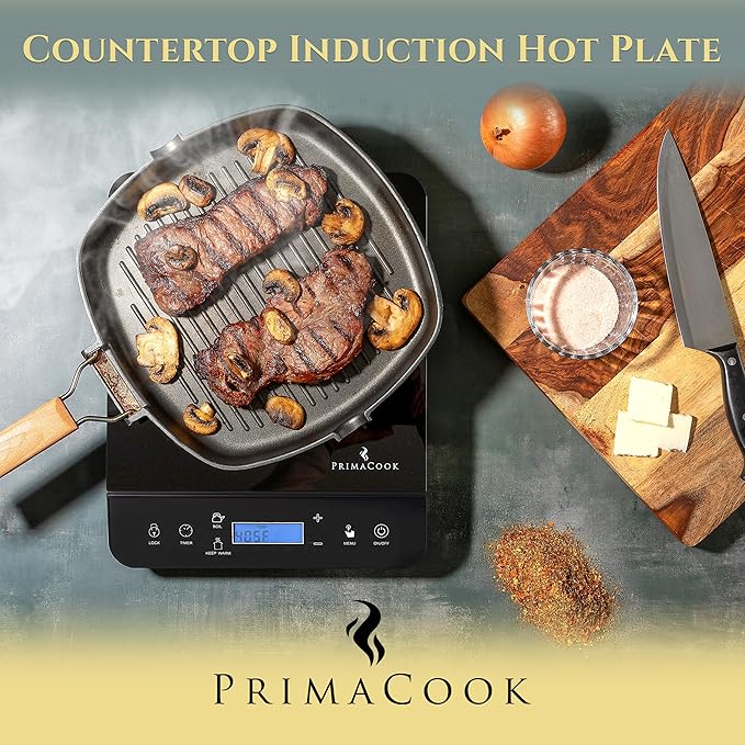 Portable Induction Cooktop - Single Burner Induction Hot Plate - Safe, Fast Heating for Gourmet Cooking - Sleek Design with Touch Controls - Energy Efficient Home Food Preparation (Black)