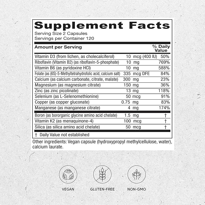 Vitanica, OsteoBlend, Bone Support, Vegan, 240 Capsules