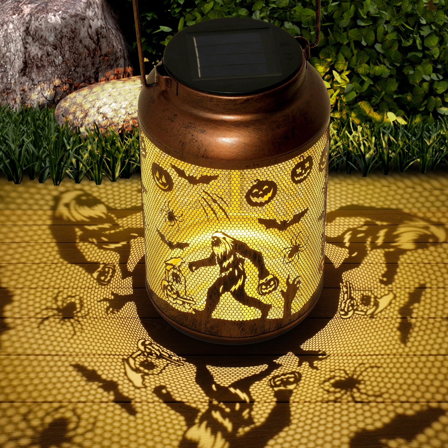 Bigfoot Solar Lanterns Outdoor Waterproof - Led Hanging Lantern Decor For Garden/Yard/Patio/Lawn  Perfect Gift For Women  Mom  Grandma  Men Halloween Birthday Christmas Mothers Day
