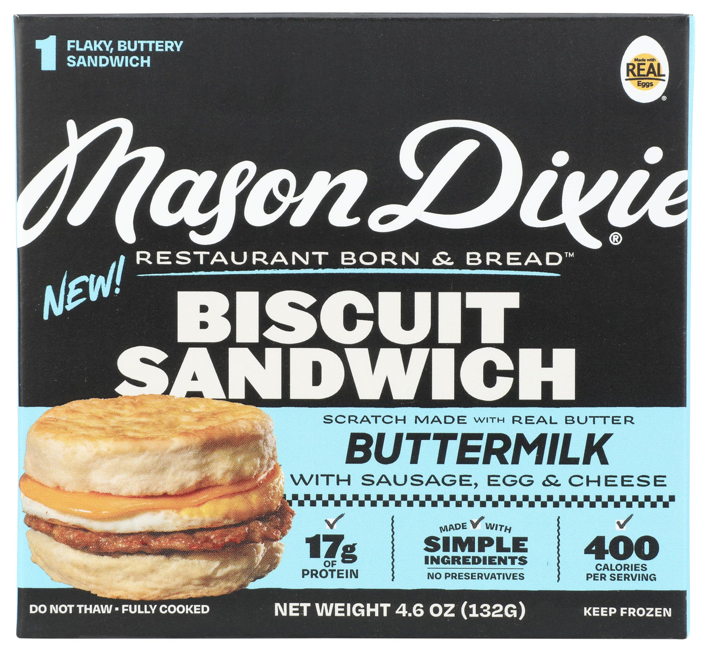 Mason Dixie Biscuit Co Buttermilk Biscuit Sandwich With Sausage, Egg & Cheese, 4.6 Oz