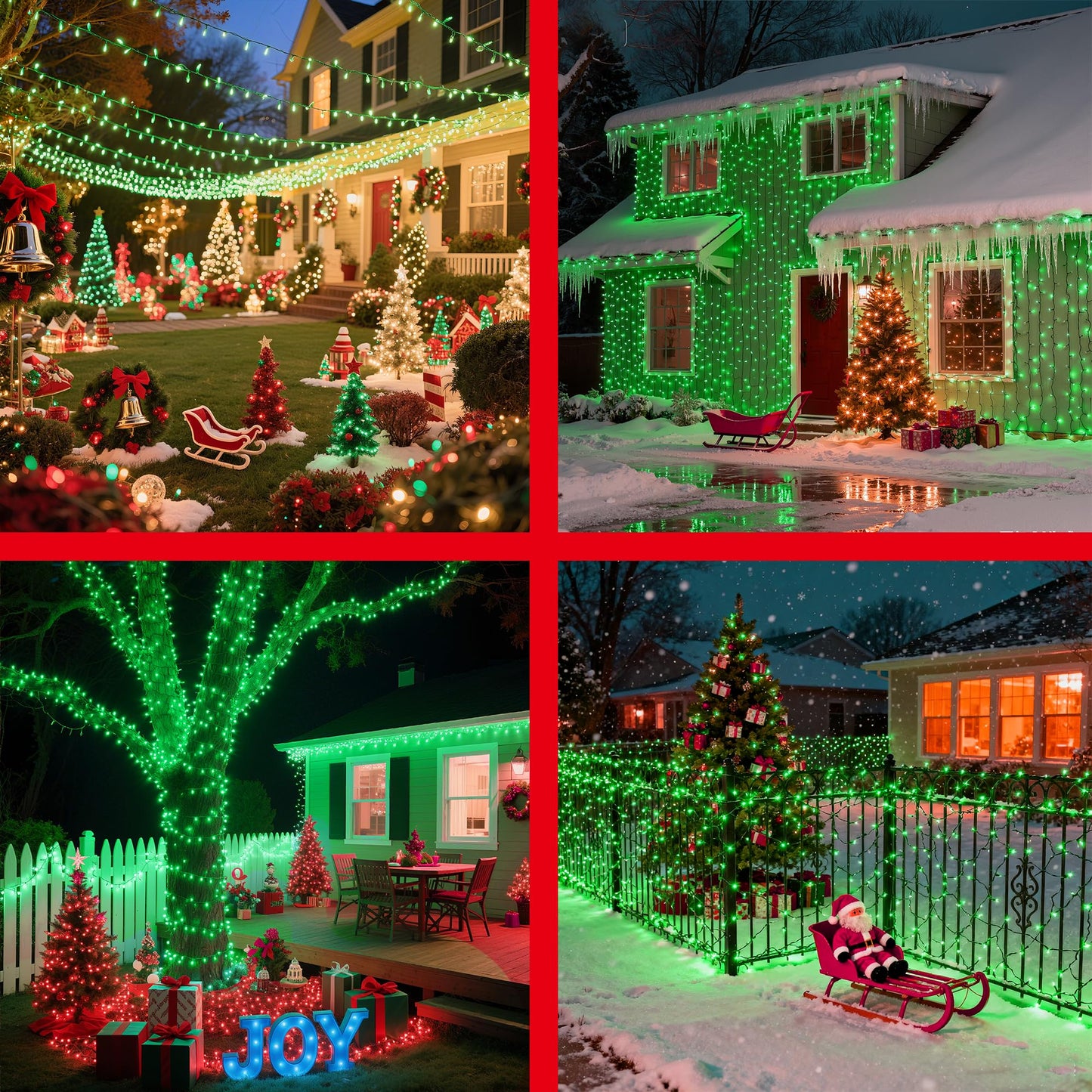 350Led Christmas Lights Indoor Outdoor  90Ft 12 Modes Green Led String Lights With Timer Dimmable  Waterproof Christmas Tree Lights For Xmas Patio Yard Fence Balcony Garden Party Decor Green