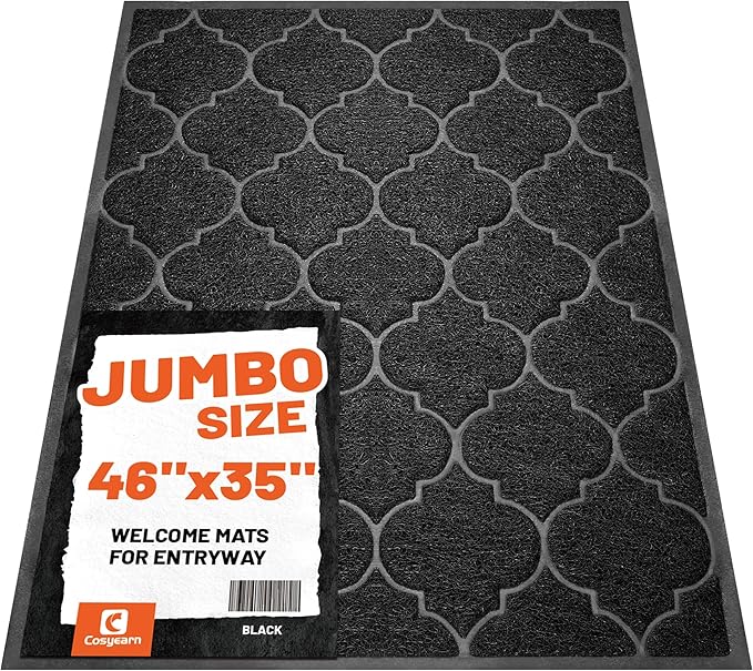 Cosyearn Door Mat, Front Door Mat, 46x35, Welcome Mats for Entryway,Garage,High Traffic Areas, Jumbo Size, Doormat Entranc...
