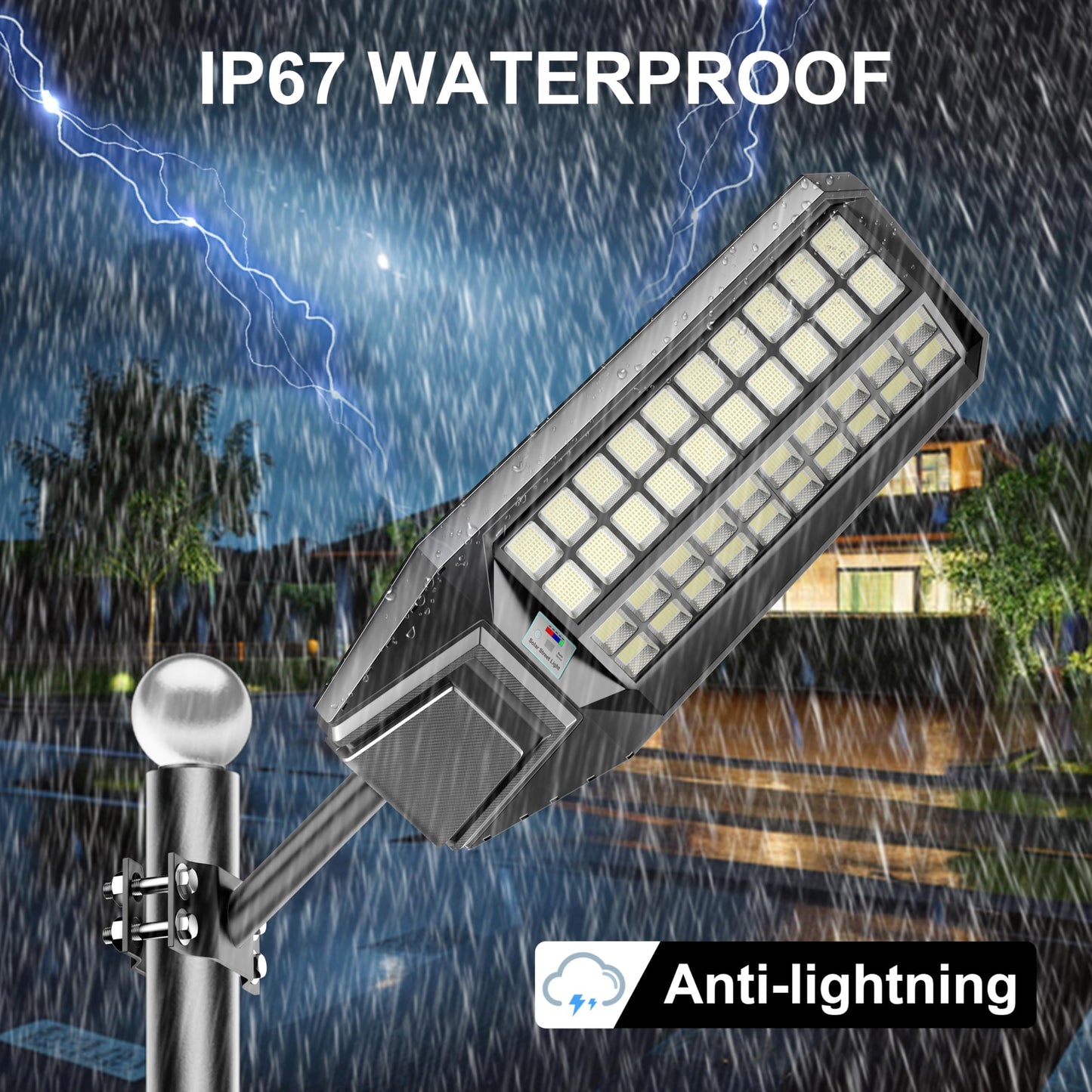 Loyoele 900000Lm 10000W Solar Street Lights Outdoor - Led Solar Light With Motion Detection  Dusk To Dawn  Weatherproof  Ideal For Security Lighting In Driveways And Parking Lots