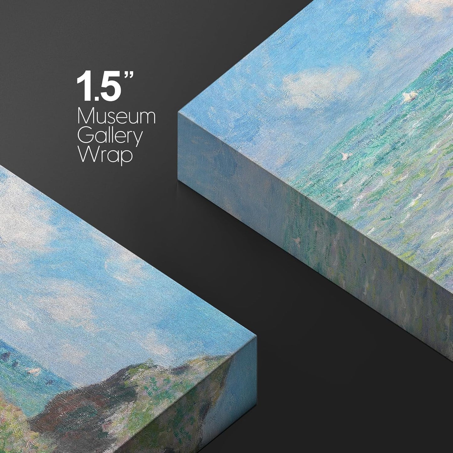 wall26 Claude Monet - Cliff Walk at Pourville - Impressionist Modern Art - Canvas Art Home Art - 12x18 inches