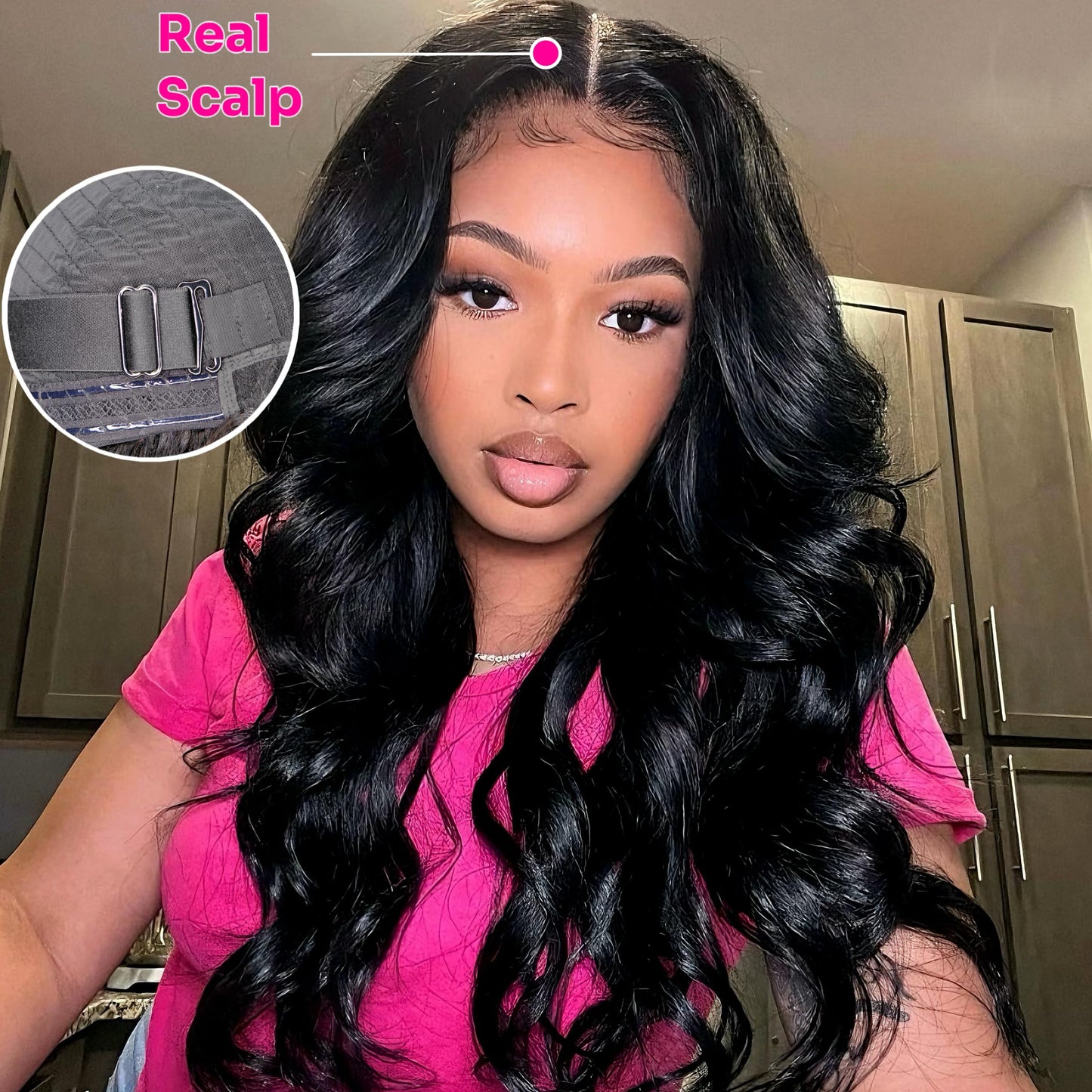 XSSXAKO V Part Wig Human Hair Body Wave Upgrade Human Hair Clip in Wigs No Glue No Sew In Beginner Friendly Natural Color(16inch