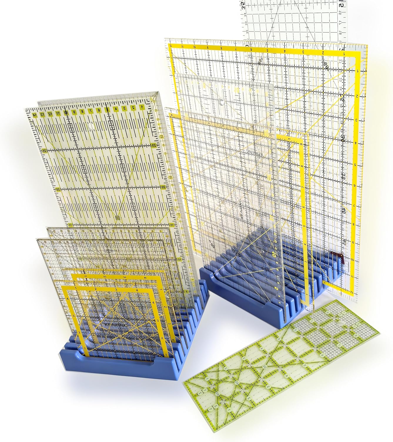 Storage Rack for Quilting Rulers, 12 Slot Ruler Holder Organizer and Storage (1-Pack)