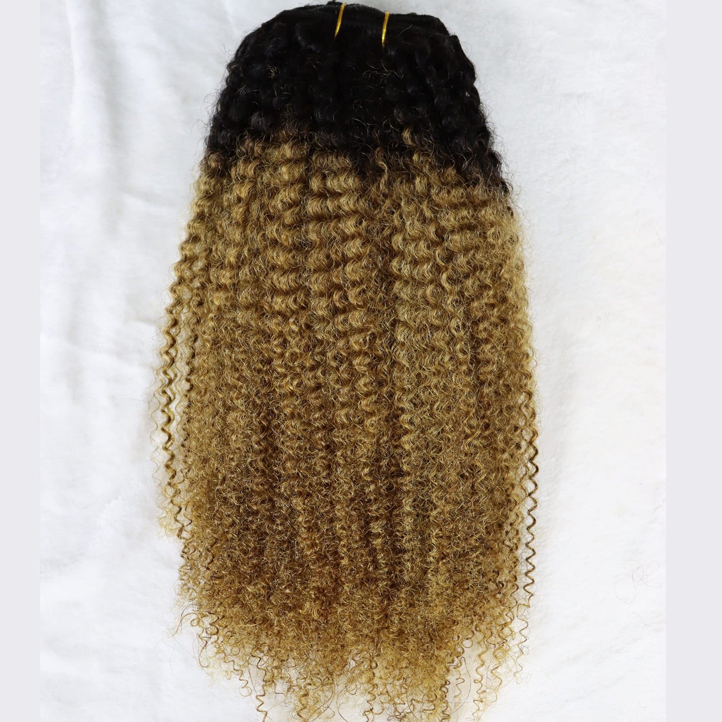 IXTUYLL Virgin Human Hair Clip In Extensions 4C Afro Kinky Curly, Kinky Straight 120 Grams Clip Ins Hair Extensions Real Human H