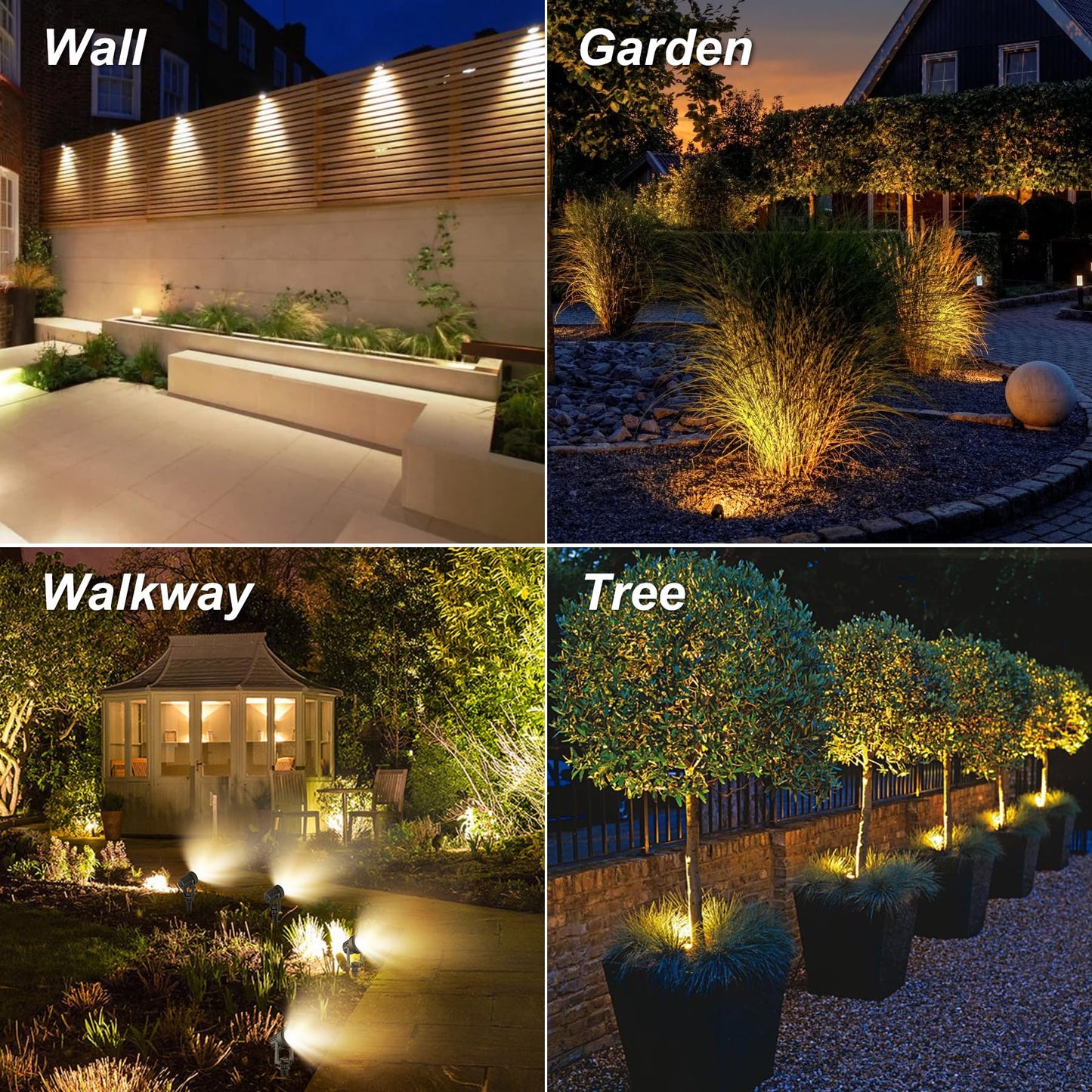 CREPOW Solar Spot Lights Outdoor, IP65 Waterproof, 6-in-1, Warm White, Model TS-S4205, Dusk to Dawn for Garden, Yard, Driveway