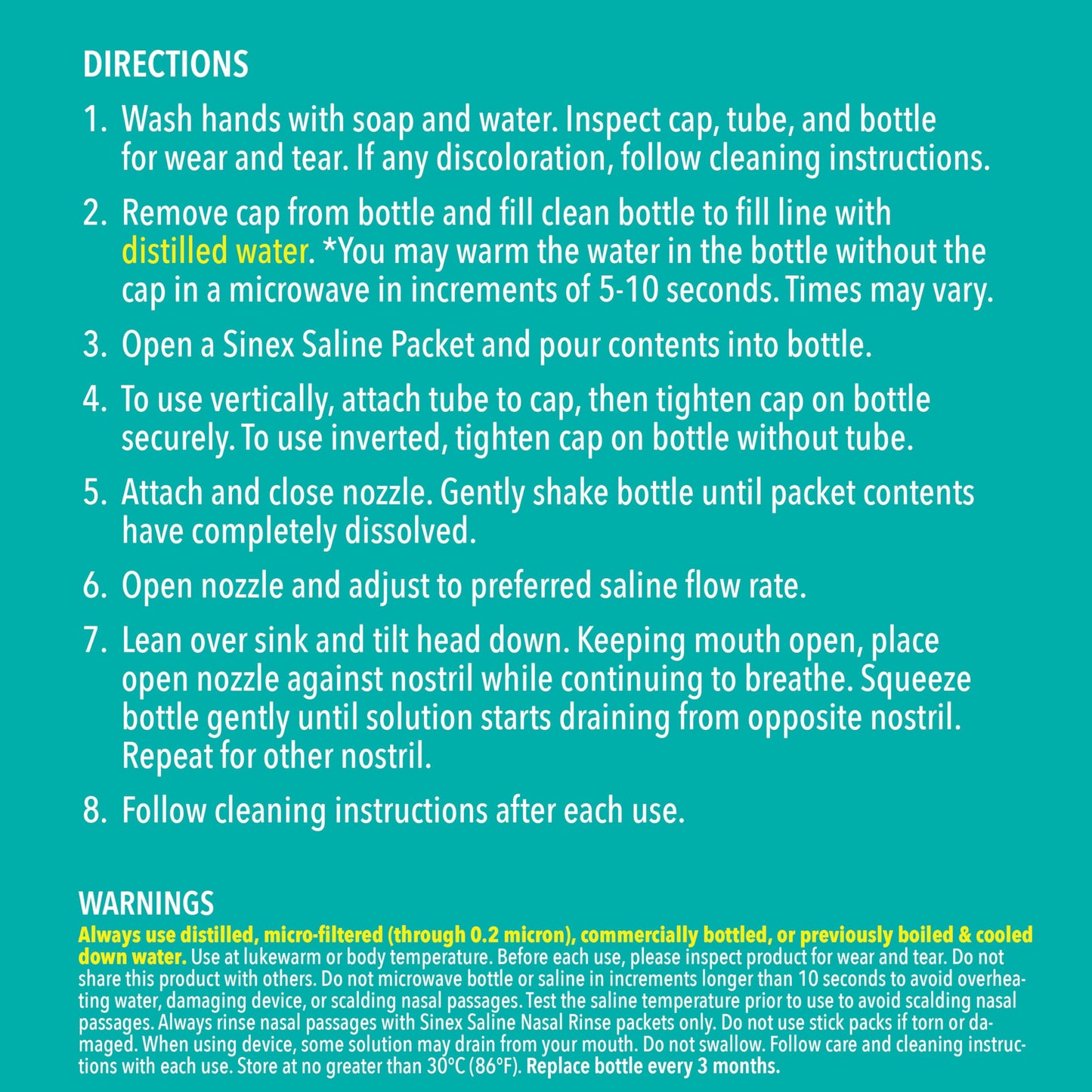 Vicks Sinex Saline Nasal Rinse Starter Kit, Drug Free Saline, Flush Out Mucus and Allergens, Fast & Effective Relief for Everyday Congestion from Sinus & Allergy, 1 Bottle + 30 Refill Packets